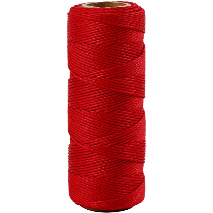 Bambusschnur, Dicke 1 mm, Rot, 65 m/ 1 Rolle
