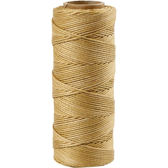 Bambusschnur, Dicke 1 mm, Gold, 65 m/ 1 Rolle