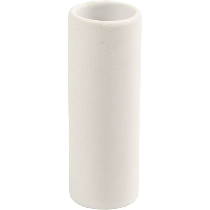 Vase, H 11 cm, D 4 cm, Weiß, 1 Stk