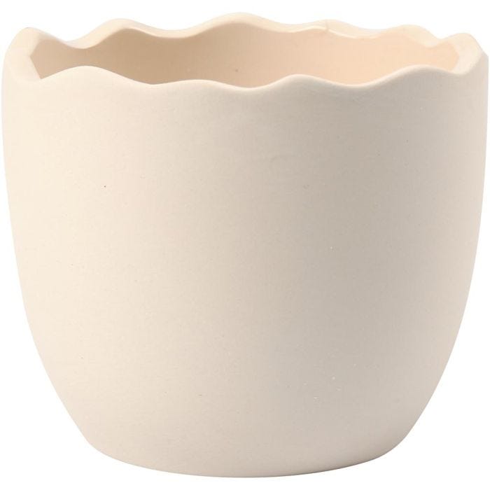 Blumentopf, H 6,3 cm, D 7,5 cm, Weiß, 24Stk/ 1 Pck