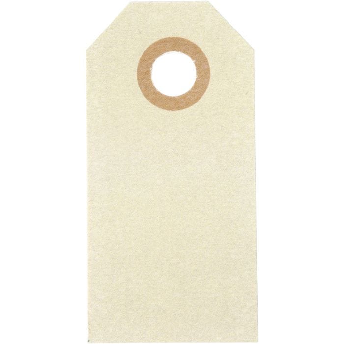 Manila-Anhänger, Größe 3x6 cm, 250 g, Creme, 30Stk/ 1 Pck