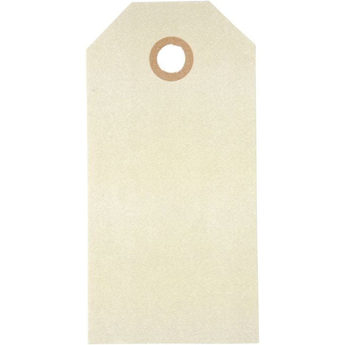 Manila-Anhänger, Größe 5x10 cm, 250 g, Creme, 20Stk/ 1 Pck