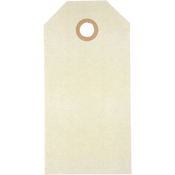 Manila-Anhänger, Größe 5x10 cm, 250 g, Creme, 1000 Stk/ 1 Pck