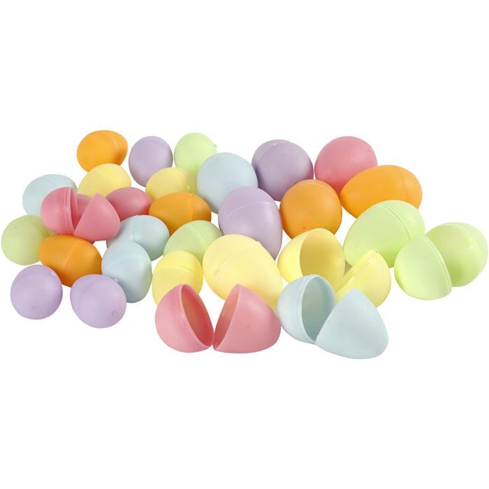 Eier, H 4,5+6 cm, D 3+4 cm, Pastellfarben, 720Stk/ 1 Pck