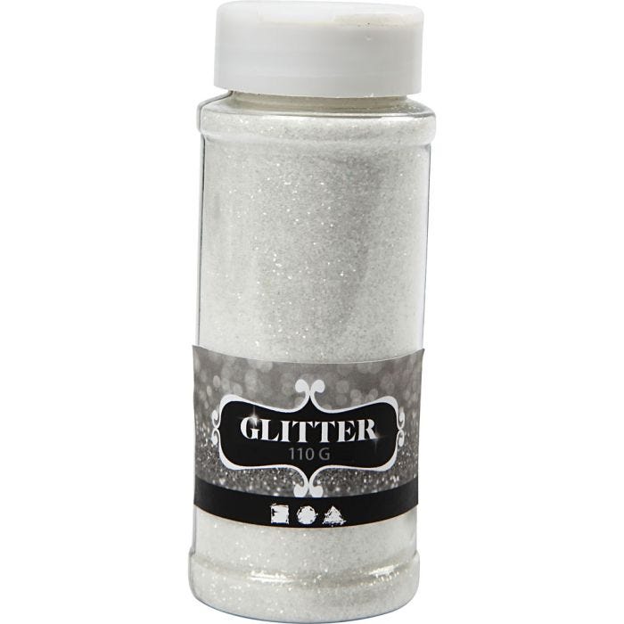 Glitter, Weiß, 110 g/ 1 Dose