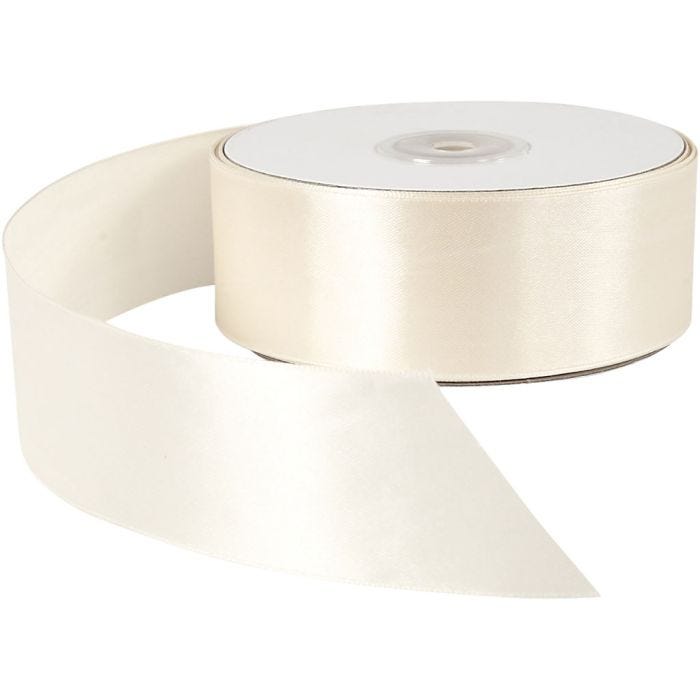 Satinband, 38 mm, Creme, 50m/ 1 Rolle