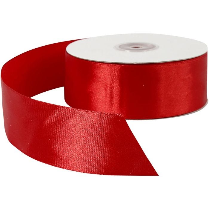 Satinband, B 38 mm, Rot, 50 m/ 1 Rolle