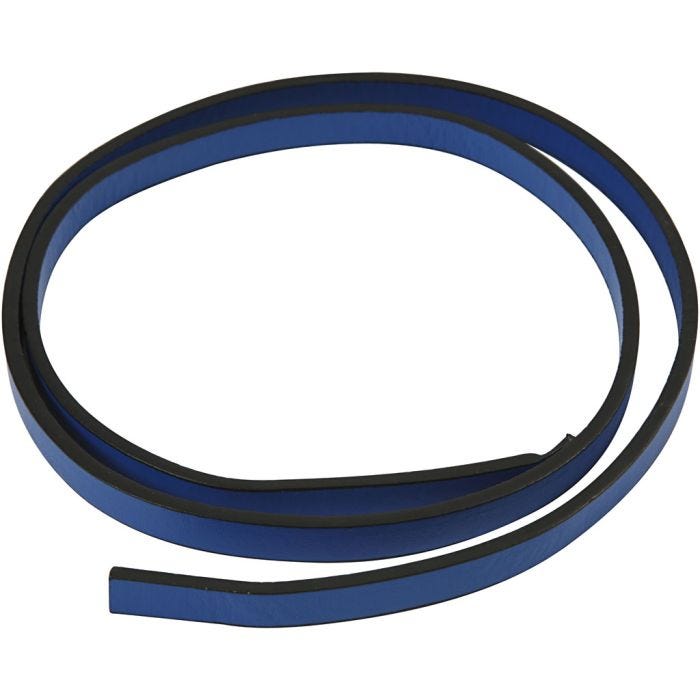 Lederband Imitat, B 10 mm, Dicke 3 mm, Blau, 1m/ 1 Pck