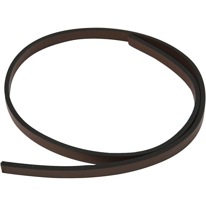 Lederband Imitat, B 10 mm, Dicke 3 mm, Braun, 1m/ 1 Pck