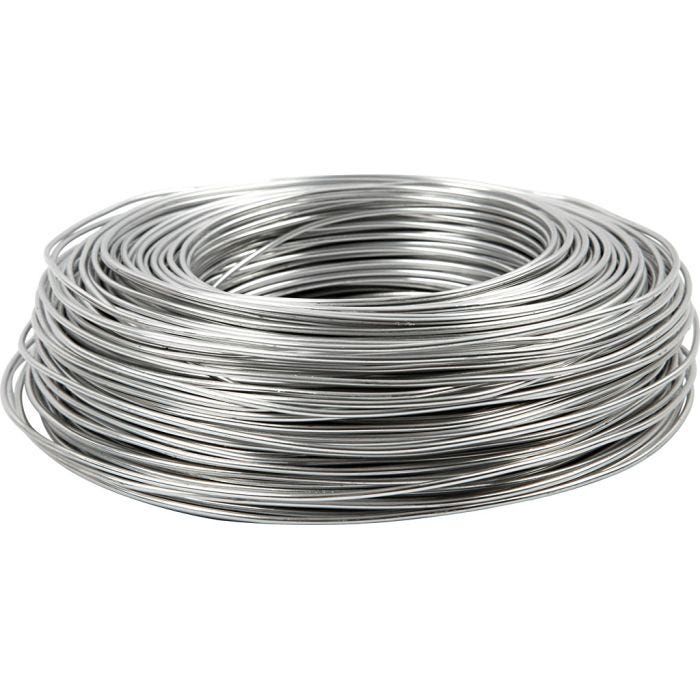 Aluminiumdraht, rund, 2 mm, Silber, 100m/ 1 Rolle