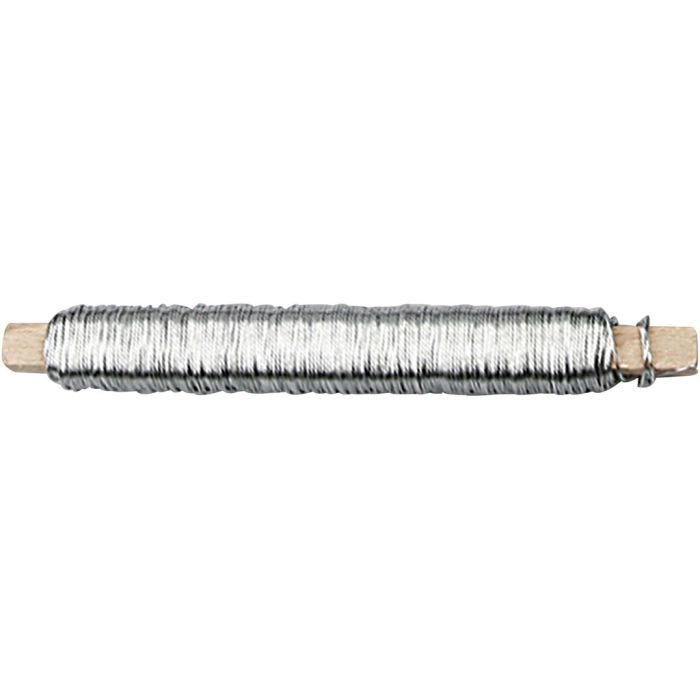 Blumendraht, Dicke 0,6 mm, Silber, 50 m/ 1 Rolle