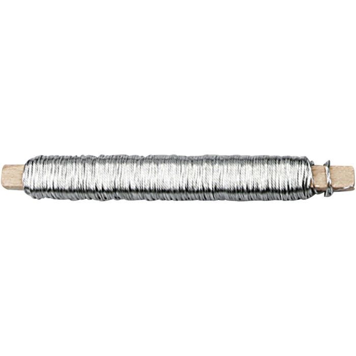 Blumendraht, Dicke 0,6 mm, Silber, 10x100 g, 10x50 m/ 1 Pck