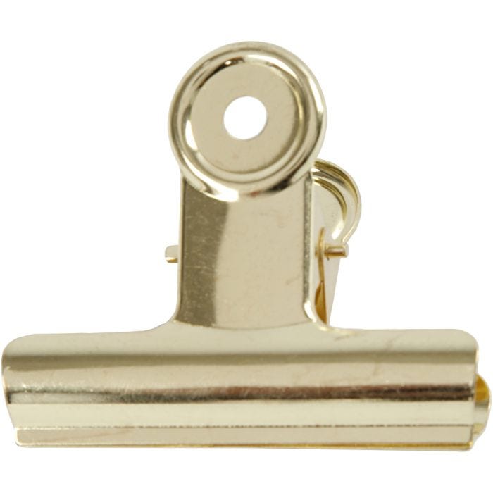Bulldog-Klammer, 7,5 cm, Messing, 6Stk/ 1 Pck