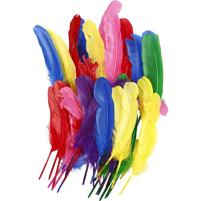 Federn, 20 cm, Sortierte Farben, 36Stk/ 1 Pck