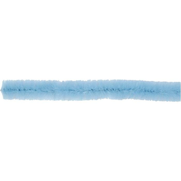 Chenilledraht, L 30 cm, Dicke 9 mm, Blau, 25 Stk/ 1 Pck