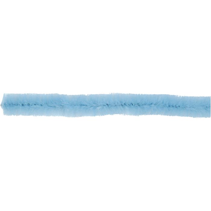 Chenilledraht, L 30 cm, Dicke 15 mm, Blau, 15 Stk/ 1 Pck