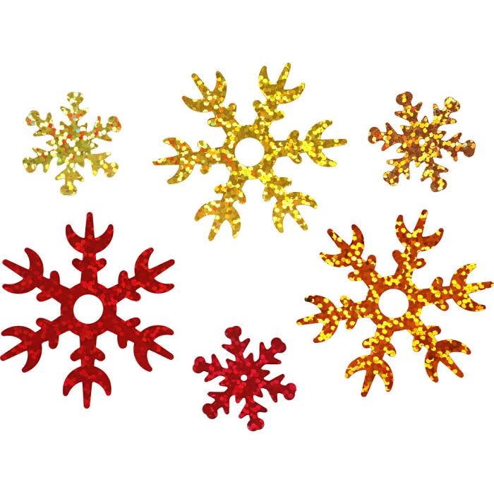 Pailletten - Sortiment, 25+45 mm, Kupfer, Gold, Rot, 30g/ 1 Pck