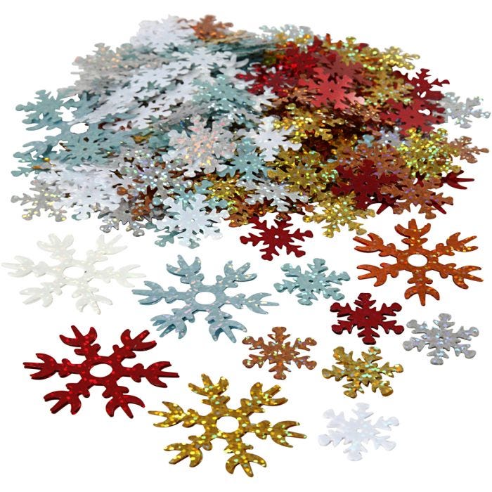 Pailletten - Sortiment, Größe 25+45 mm, Sortierte Farben, 250 g/ 1 Pck