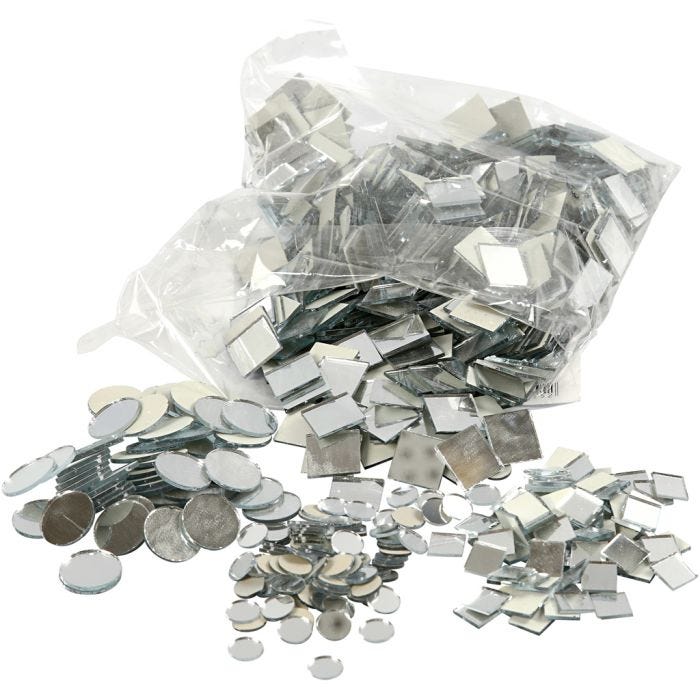 Spiegelmosaik, 10-18 mm, 2 mm, 1900Stk/ 1 Pck