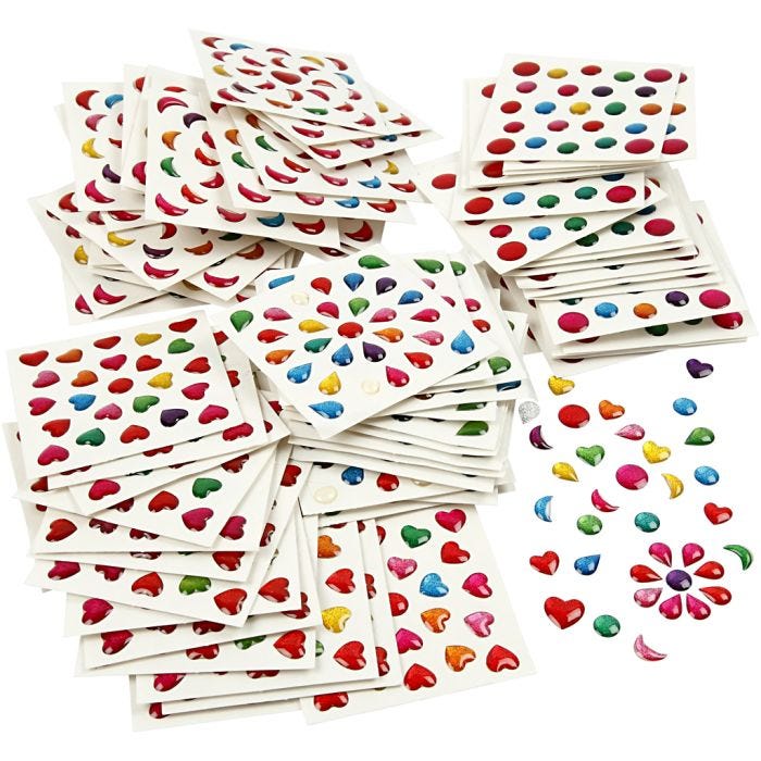 Sticker, Mini, 7-11 mm, 100Bl./ 1 Pck