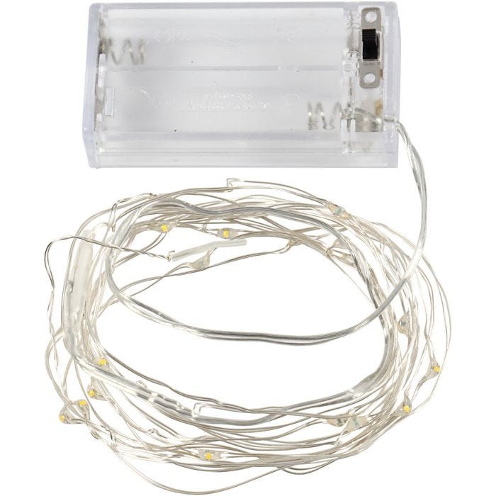 LED Lichterkette, L 3,15 M, Silber, 1 Stk
