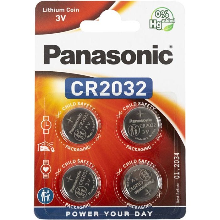 Batterien, Nr. CR2032, 4 Stk/ 1 Pck
