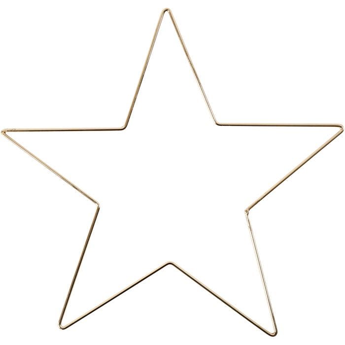Metallstern, 30 cm, 3 mm, Gold, 1 Stk