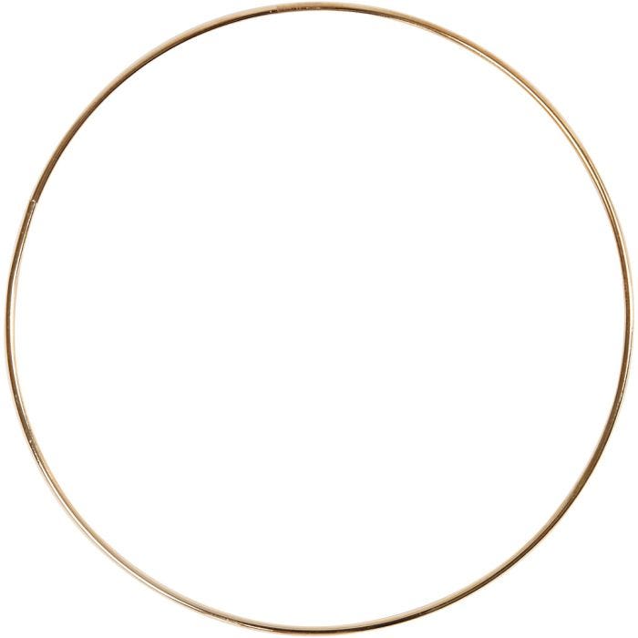 Ring aus Metalldraht, 20 cm, 3 mm, Gold, 1 Stk