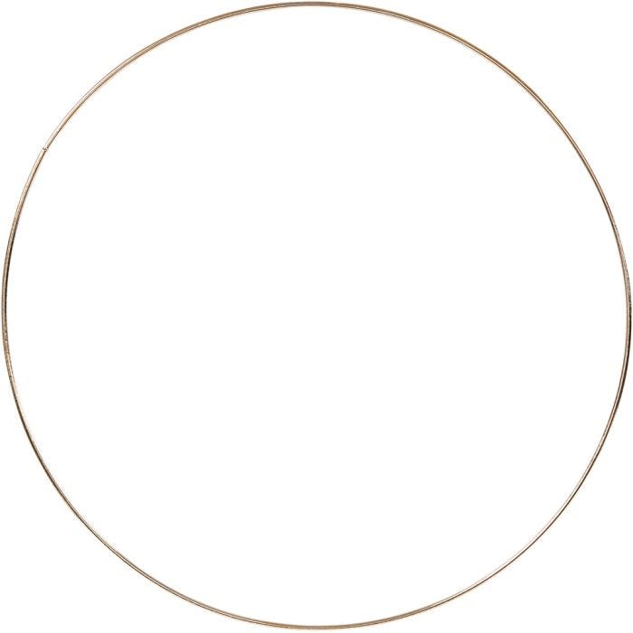 Ring aus Metalldraht, 30 cm, 3 mm, Gold, 1 Stk