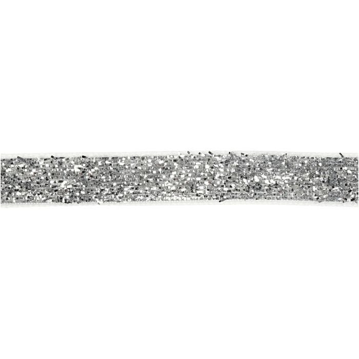 Zierband, B 10 mm, Silber, 5 m/ 1 Rolle