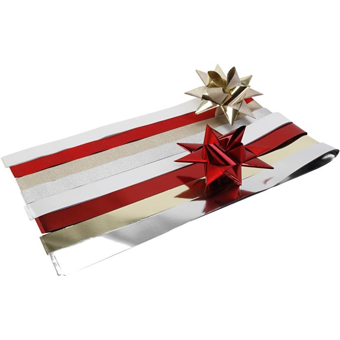 B 50 mm, Gold, Rot, Silber, Weiß, 48 Stk/ 1 Pck