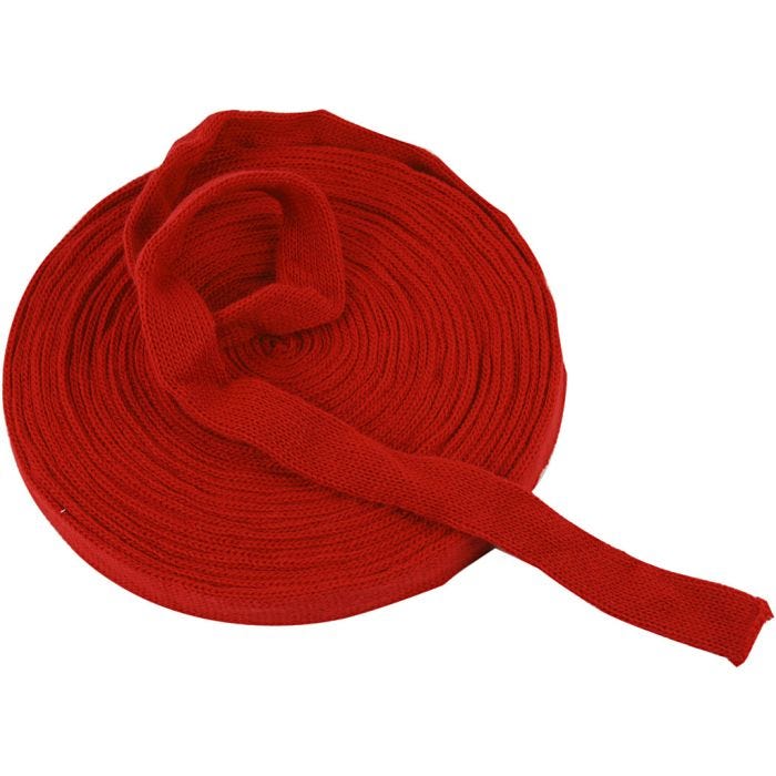 Strickschlauch, B 22 mm, Weihnachtsrot, 10 m/ 1 Rolle