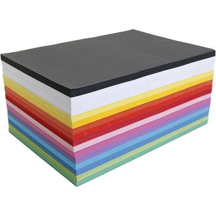 Farbkarton, A3, 180 g, Sortierte Farben, 3x300 Bl./ 1 Pck