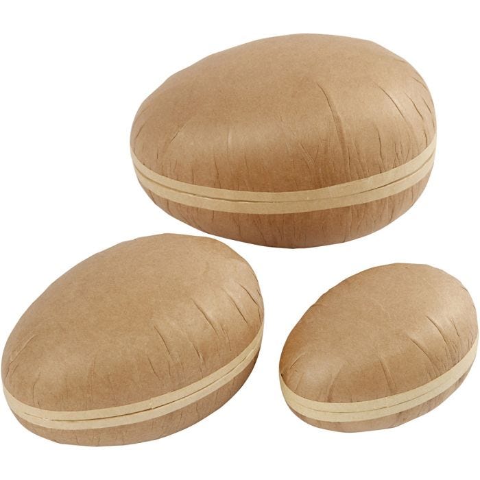 Zweiteilige Eier, 12+15+18 cm, 3Stk/ 1 Pck