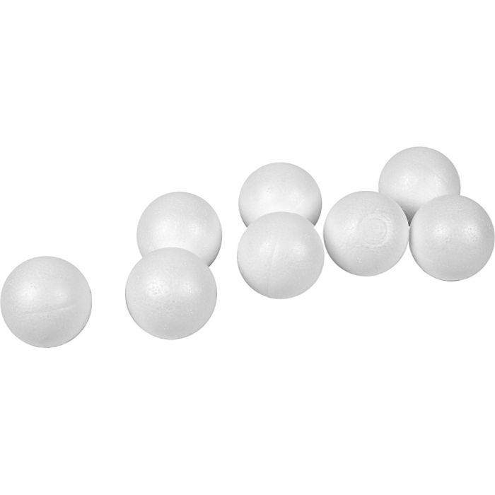 Styropor-Kugeln, D 4 cm, Weiß, 100Stk/ 1 Pck