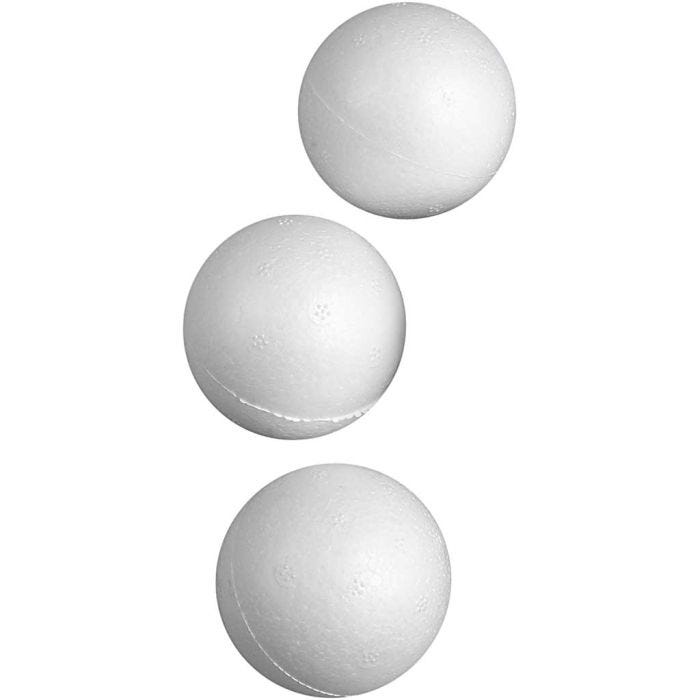Styropor-Kugeln, D 5 cm, Weiß, 50Stk/ 1 Pck