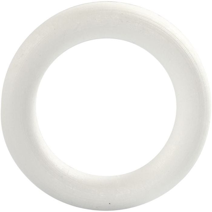 Ring, 12 cm, 20 mm, Weiß, 1 Stk