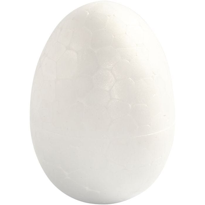 Styropor-Eier, H 4,8 cm, Weiß, 100Stk/ 1 Pck