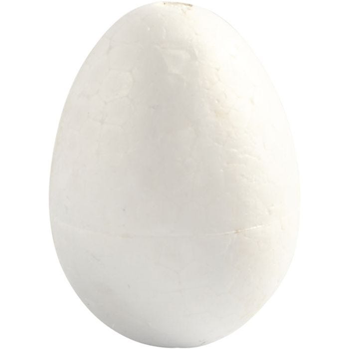 Styropor-Eier, 6 cm, Weiß, 5Stk/ 1 Pck