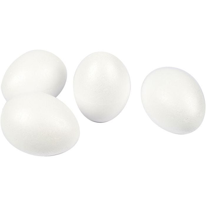 Styropor-Eier, H 10 cm, Weiß, 25Stk/ 1 Pck