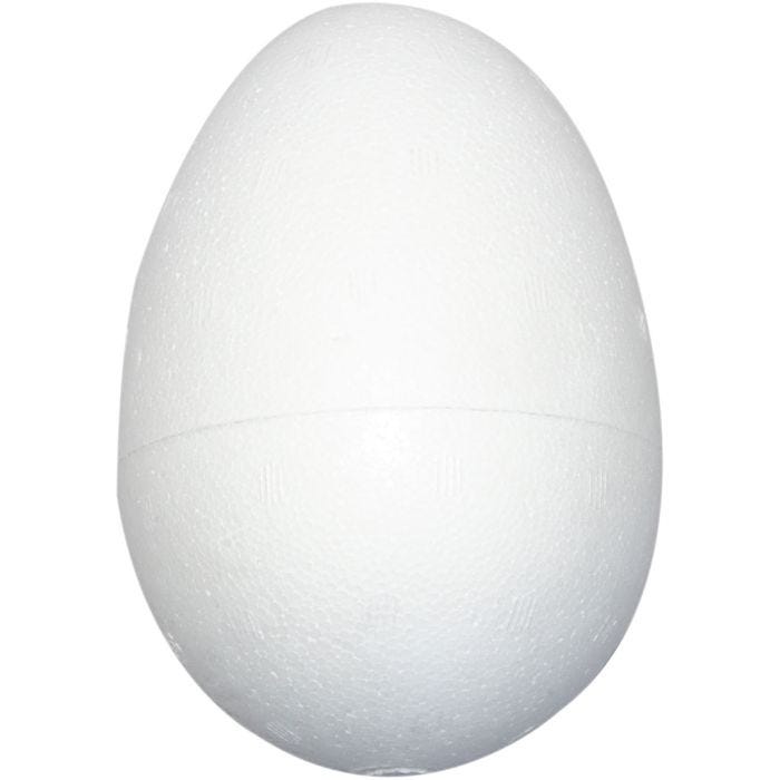 Styropor-Eier, H 12 cm, Weiß, 25Stk/ 1 Pck