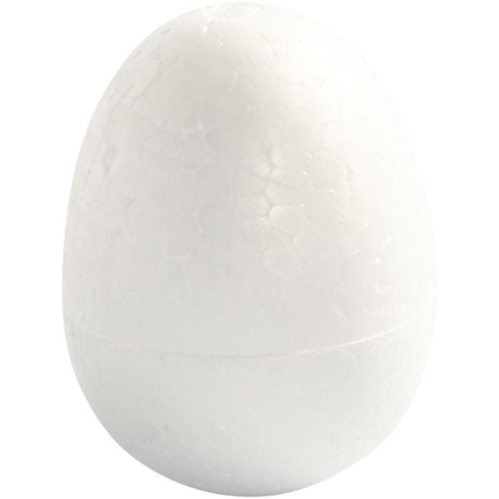 Styropor-Eier, H 7 cm, Weiß, 5Stk/ 1 Pck