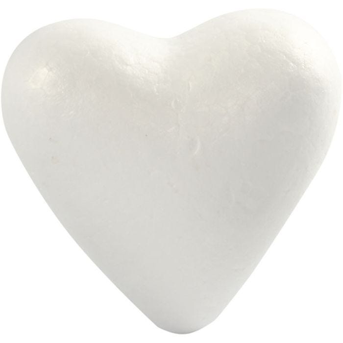 Herz, H 11 cm, T 5 cm, B 11,5 cm, Weiß, 5Stk/ 1 Pck