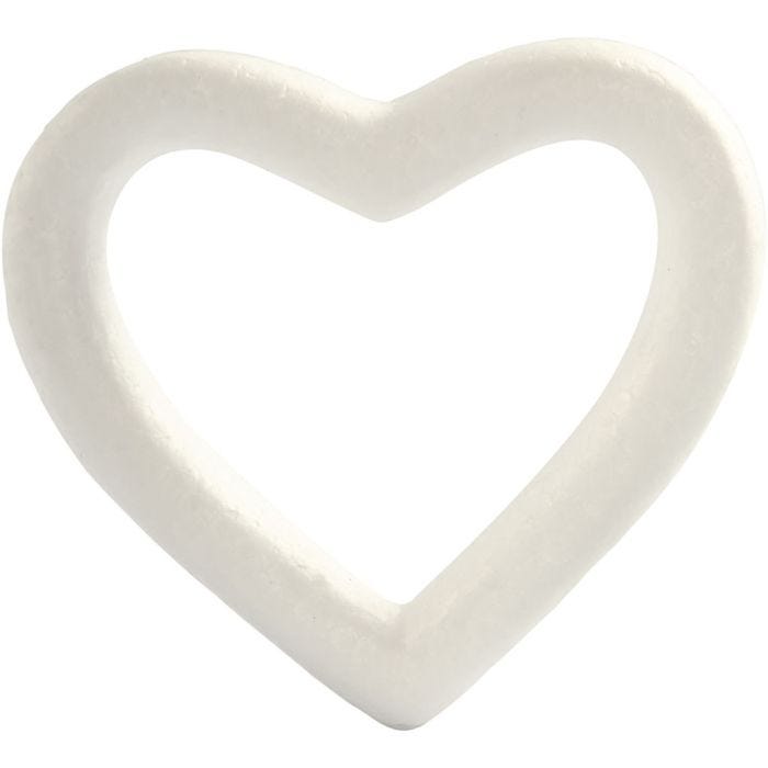 Herz, 12,5 cm, 2,5 cm, 13,5 cm, Weiß, 1 Stk