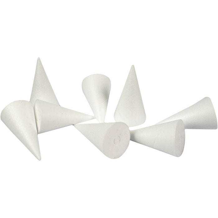 Kegel, H 11 cm, D 5,5 cm, Weiß, 50 Stk/ 1 Pck