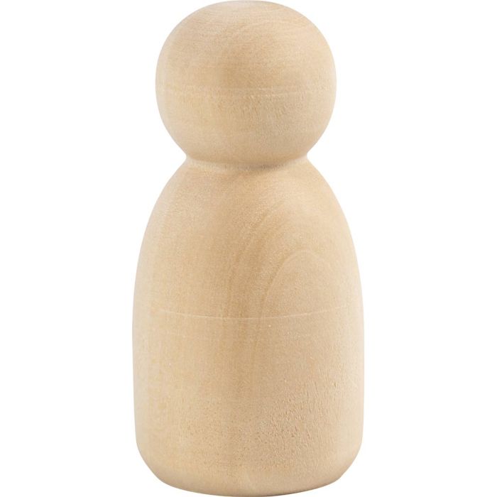 Holzfigurenkörper, Oval, H 6 cm, 5 Stk/ 1 Pck