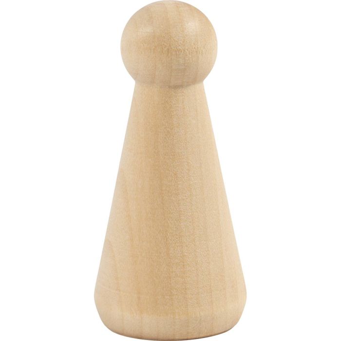 Holzfigurenkörper, Kegelform, H 8 cm, 3 Stk/ 1 Pck
