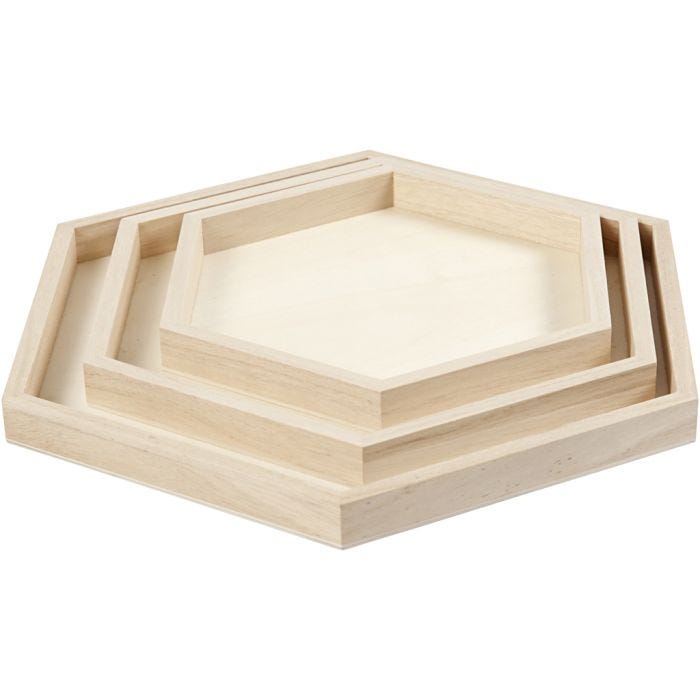 Tablett-Set, 21+26+31 cm, 3Stk/ 1 Set