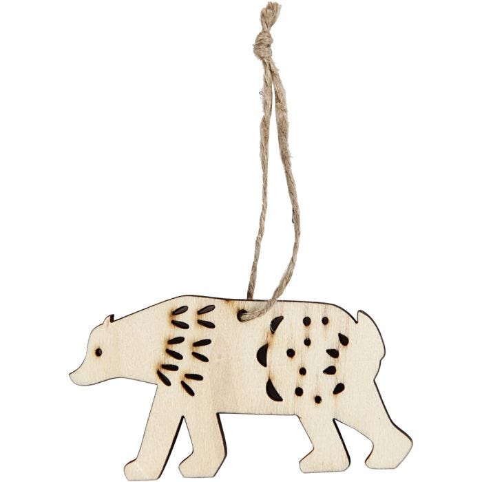 Anhänger, Eisbär, 4,5 cm, 0,5 cm, 7,5 cm, 4Stk/ 1 Pck