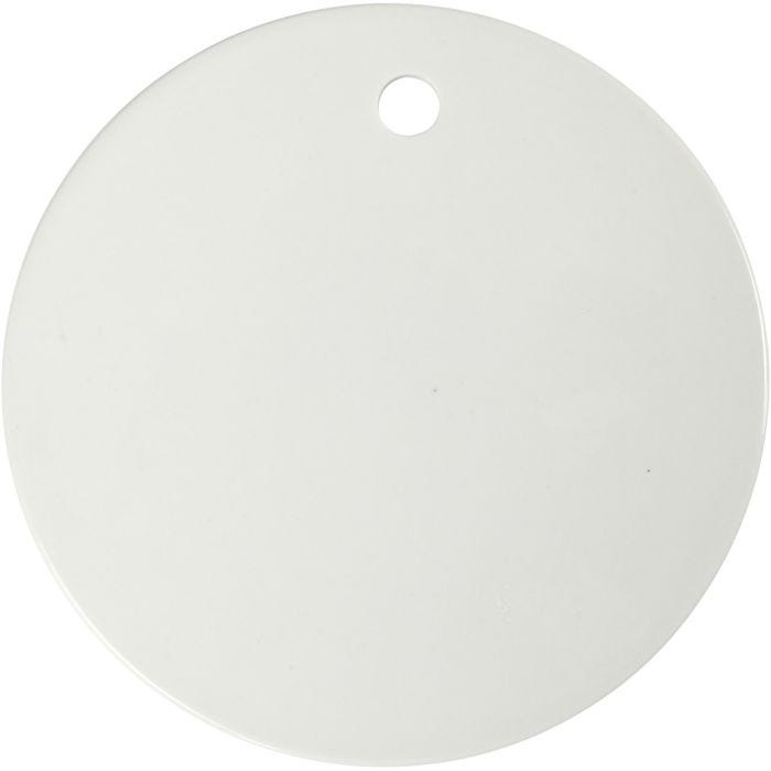 Keramik-Platte, 15 cm, 0,5 cm, Weiß, 1 Stk